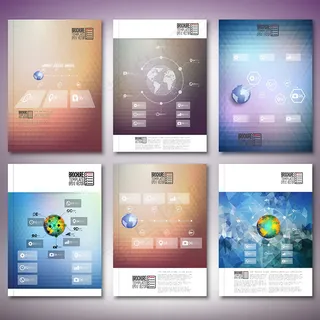 时尚商务画册封面矢量素材,宣传