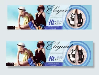 淘宝天猫女鞋凉鞋海报图片