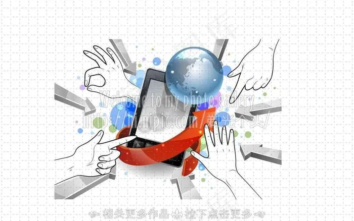 触屏图片ai矢量模版下载