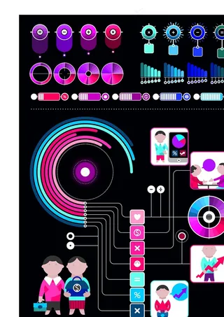 矢量商业统计数据图素材