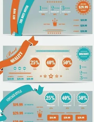 网页导航与菜单矢量素材