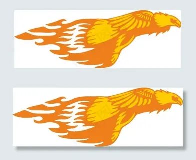 雄鹰火焰印花图案图片