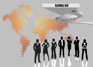 工作场所的人物剪影矢量素材