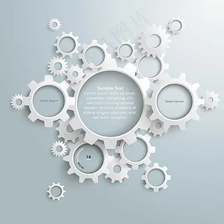 矢量齿轮背景素材