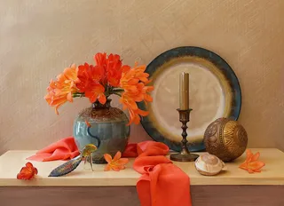 数码静物油画图片