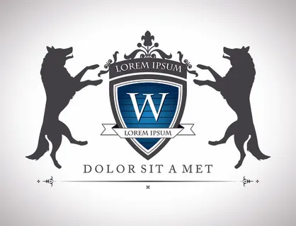 尊贵盾牌欧式花纹图片