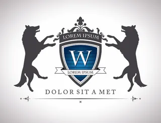 尊贵盾牌欧式花纹图片