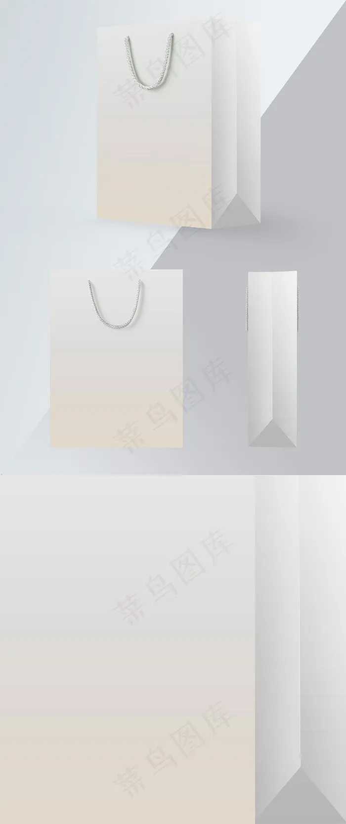平面手提袋样机psd模版下载