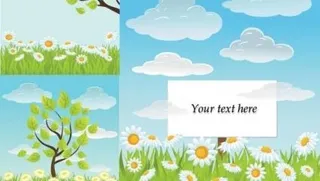 新鲜的夏季矢量背景