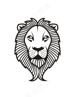 卡通动物简笔画狮子