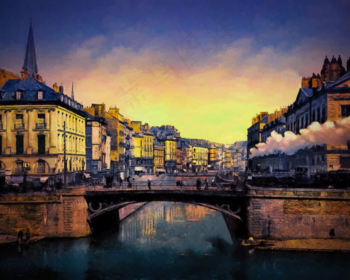 欧式风景油画装饰画20