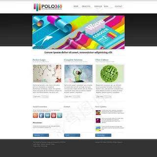 国外彩色企业网站设计模板psd素材