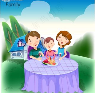 幸福家庭图片