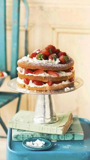 草莓蛋糕高清摄影图片