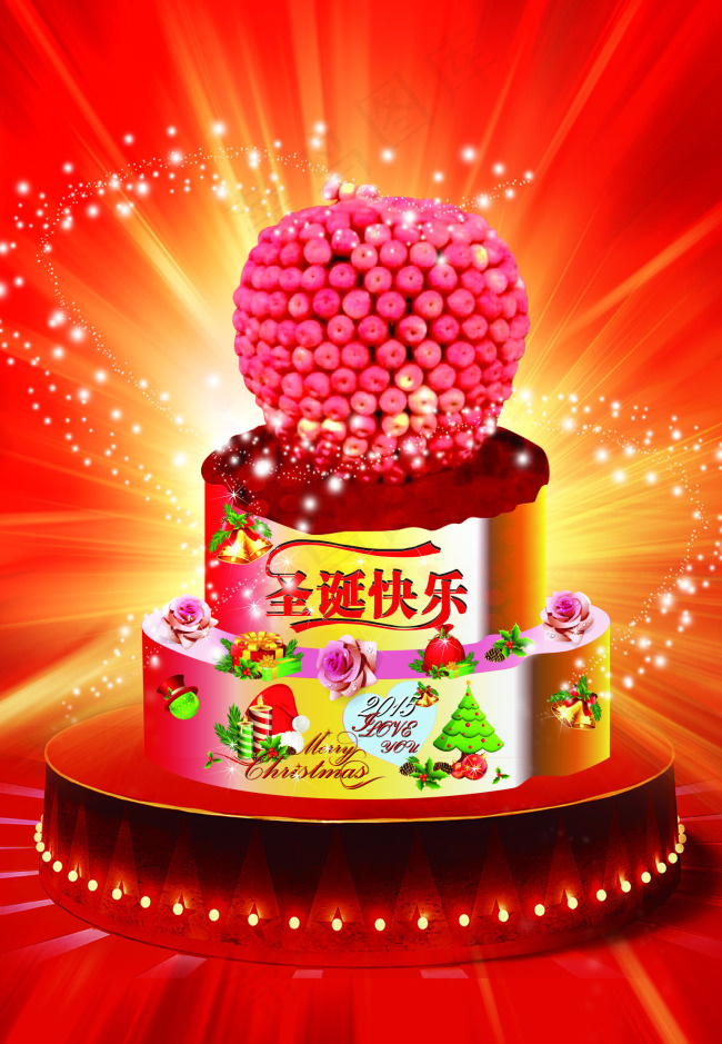 圣诞快乐海报(1540X2227(DPI:300))psd模版下载