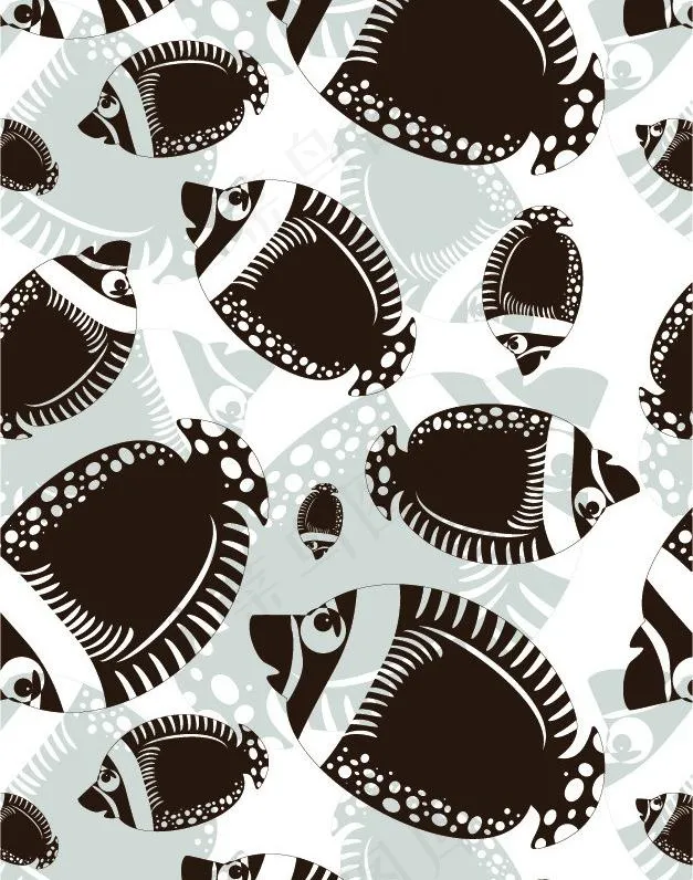 游鱼图片ai矢量模版下载