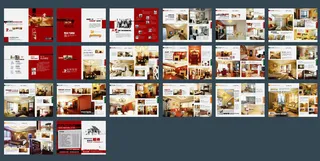 装潢公司画册设计矢量素材