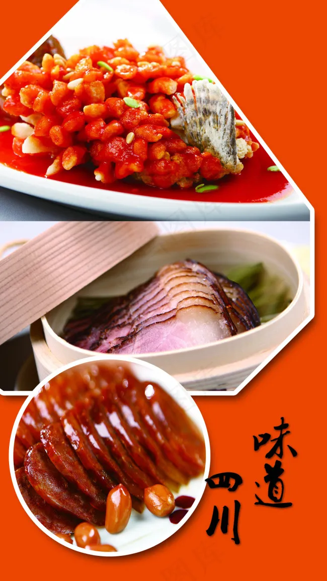 味道四川菜品psd模版下载