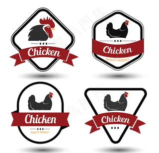 公鸡创意标签