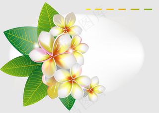 鲜花绿叶创意BANNER矢量素材