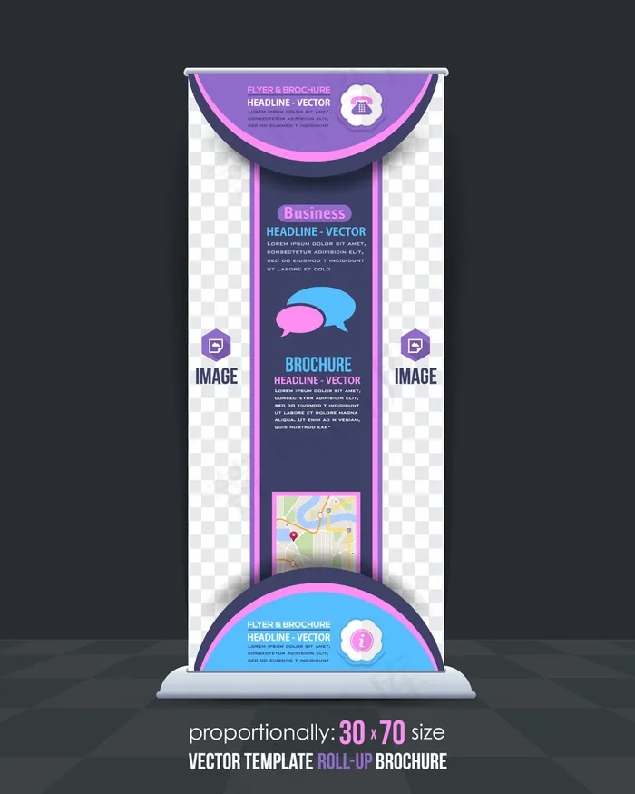 宣传展架矢量设计素材eps,ai矢量模版下载