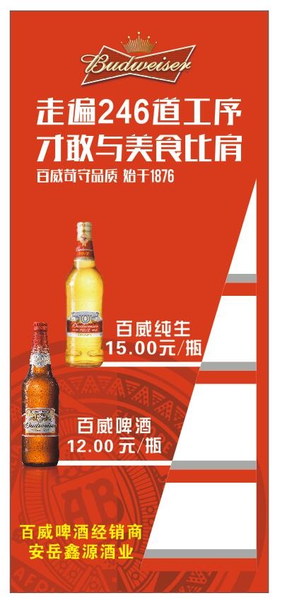 百威啤酒cdr矢量模版下载
