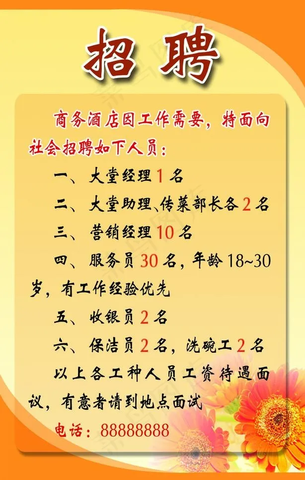 招聘展板图片psd模版下载