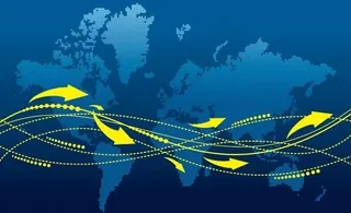 地图和动感线条背景矢量素材