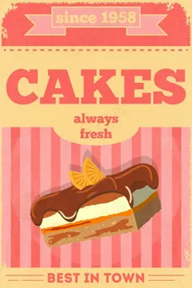 复古食物海报设计素材