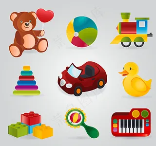 卡通玩具矢量素材图片