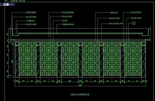 大堂总服务台背景墙展开图