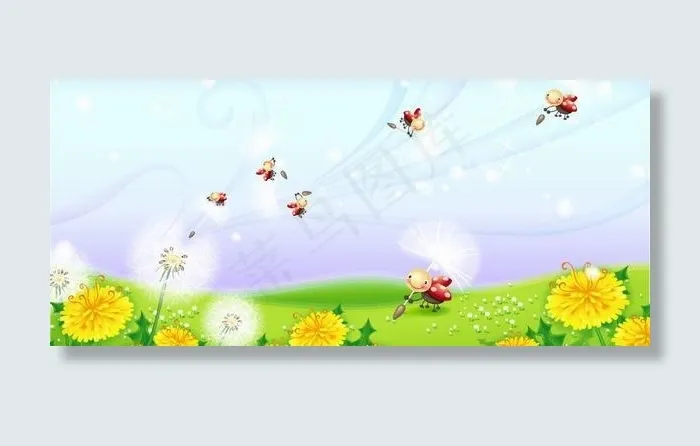 韩国春天风光矢量图17ai矢量模版下载