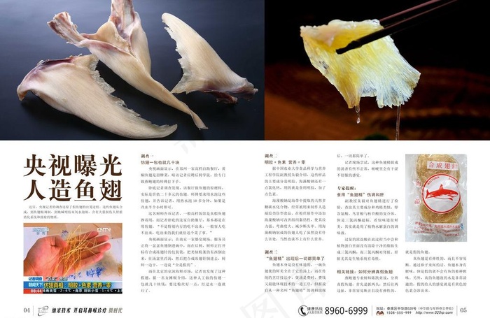 央视曝光人造鱼翅 杂志内页图片