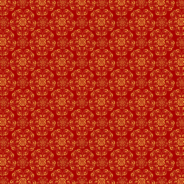 新年花纹背景PSD素材