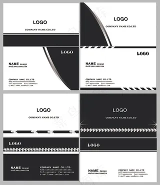 简约黑色名片