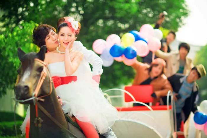 {白色的马车}婚纱样片C