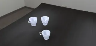 自动售货机的塑料杯