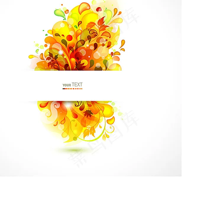 四季花纹组成元素eps,ai矢量模版下载