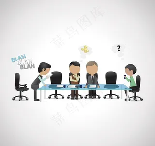 卡通会议图片