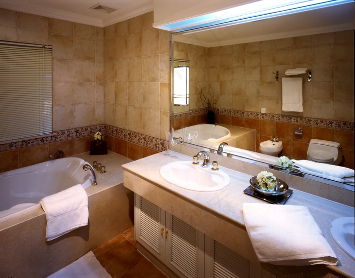 酒店卫生间图片