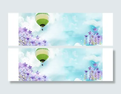 淘宝清新护肤品面膜气球详情页海报背景