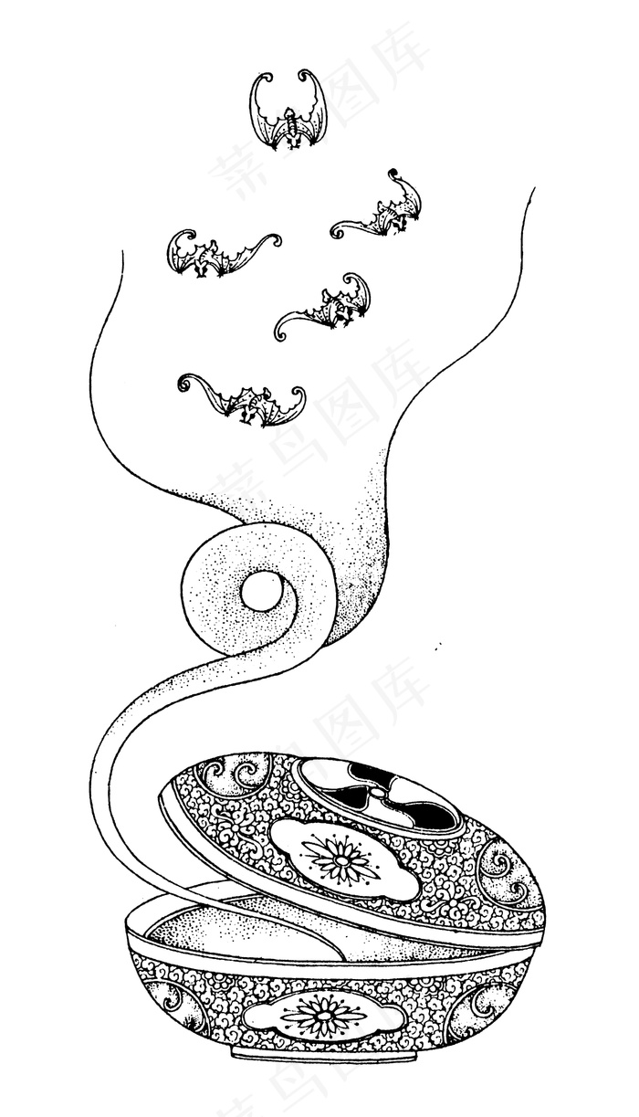 一碗香气图案