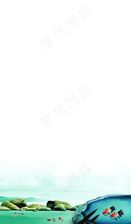 山水墨背景图片