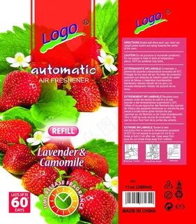 草莓香型空气清新剂包装图片