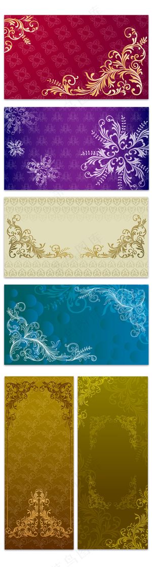 欧式高档花纹背景矢量素材