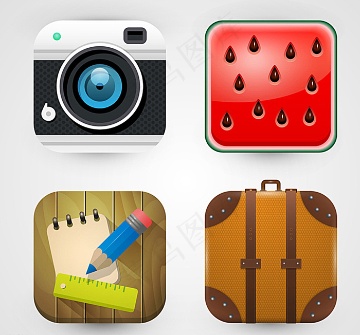 方形图标矢量图片