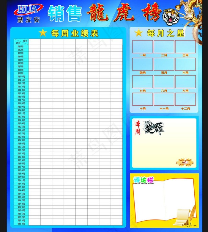 公司销售榜图片cdr矢量模版下载