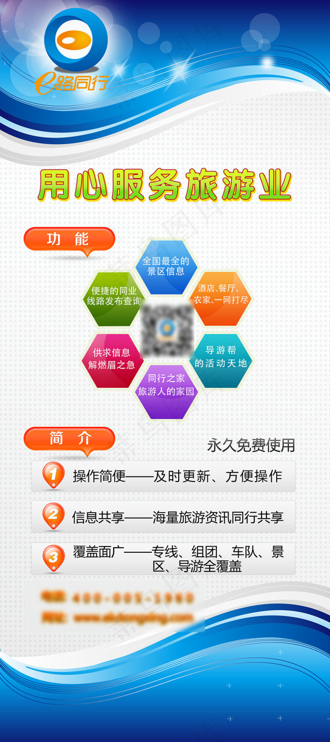科技旅游公司功能简介psd模版下载