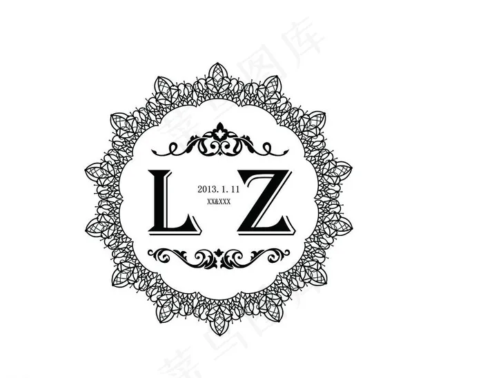 婚礼logo图片psd模版下载