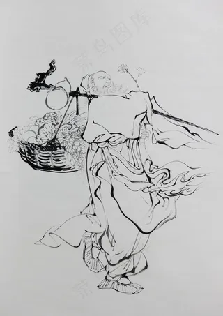 孙思邈采药图图片